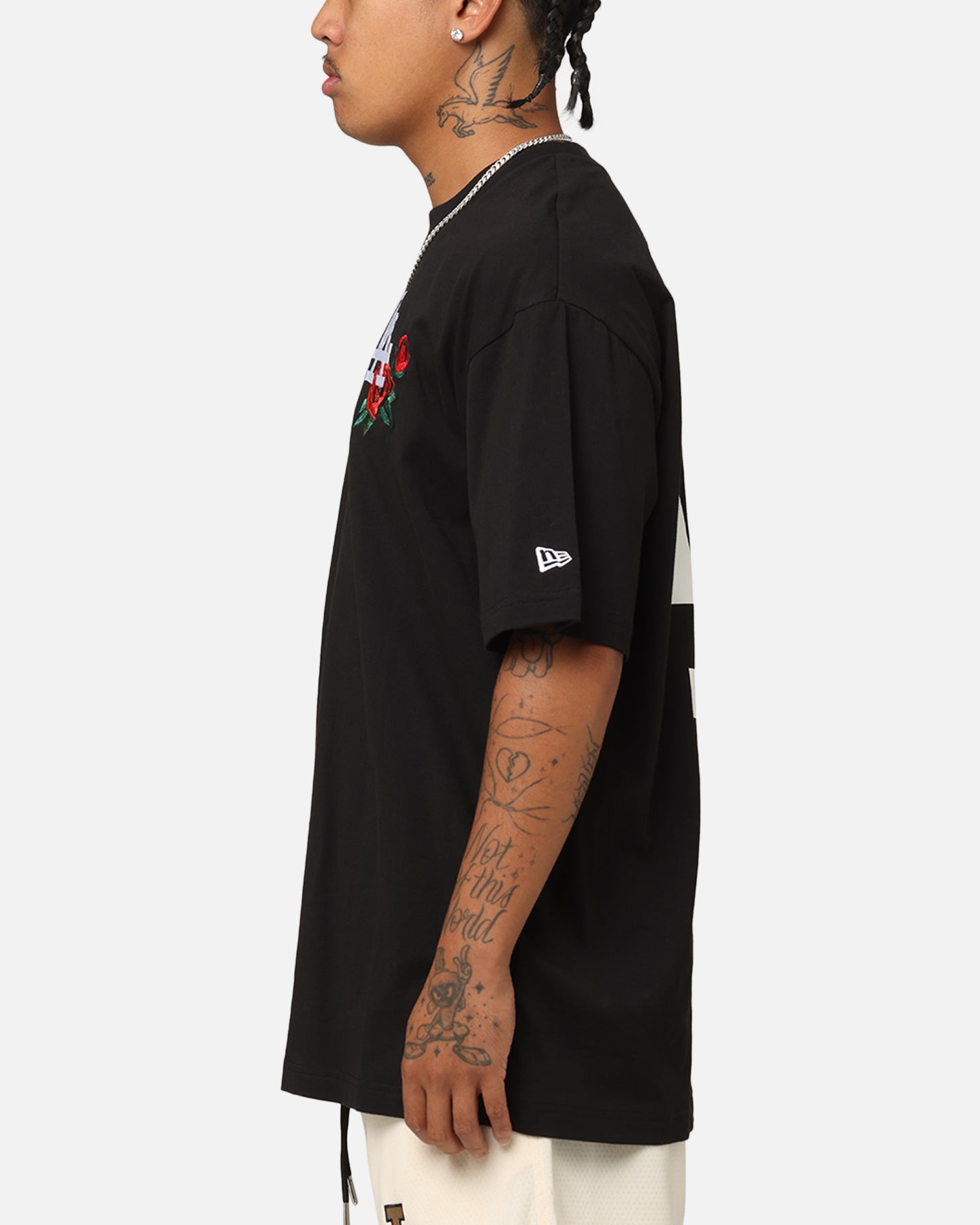 New Era Los Angeles Dodgers Rose Oversized T-Shirt Black