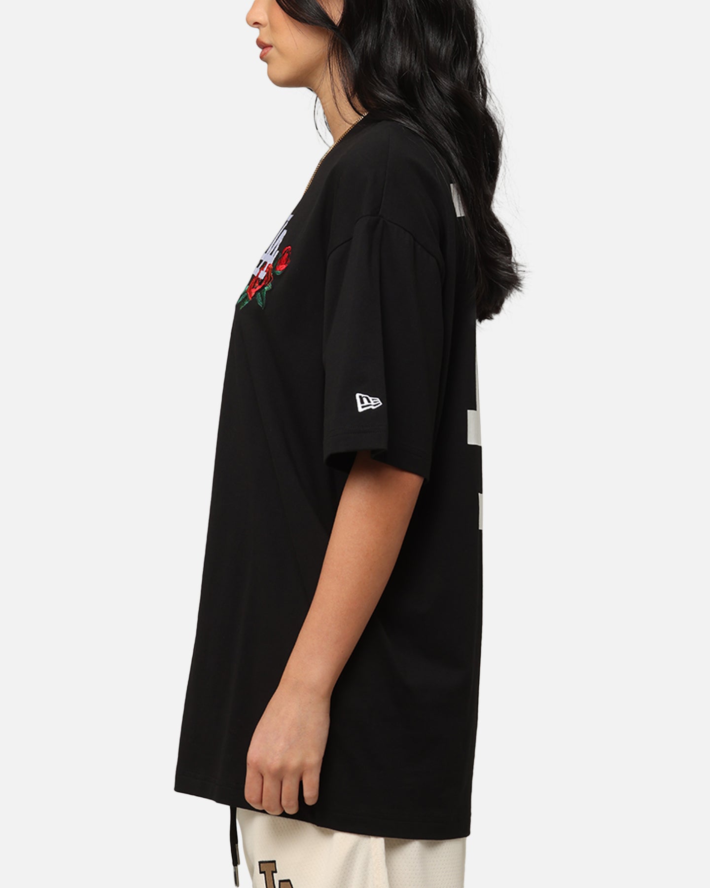 New Era Los Angeles Dodgers Rose Oversized T-Shirt Black