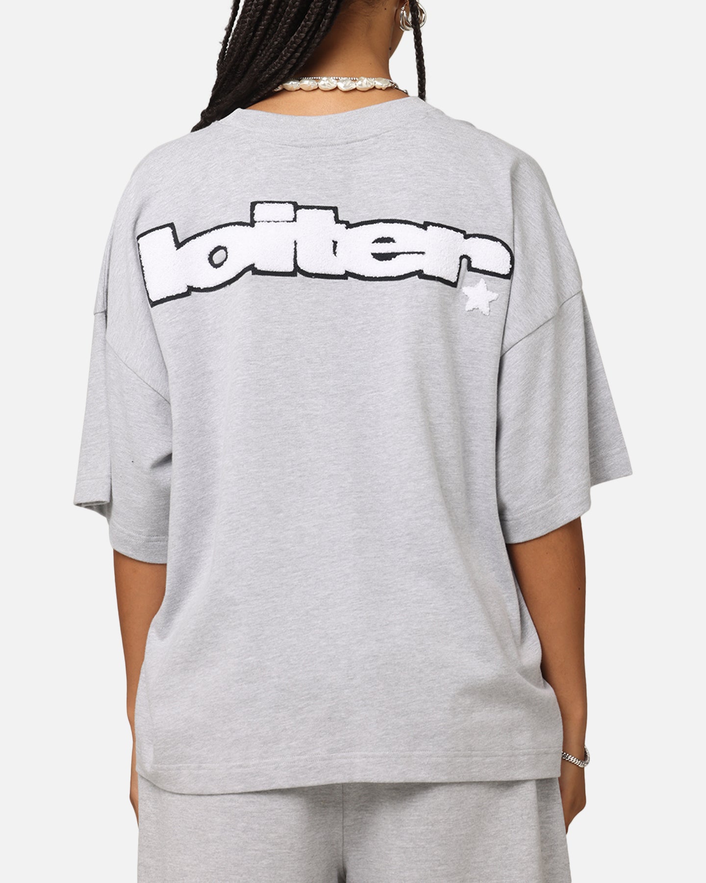 Loiter Premium Essentials Boxy T-Shirt Grey Marle