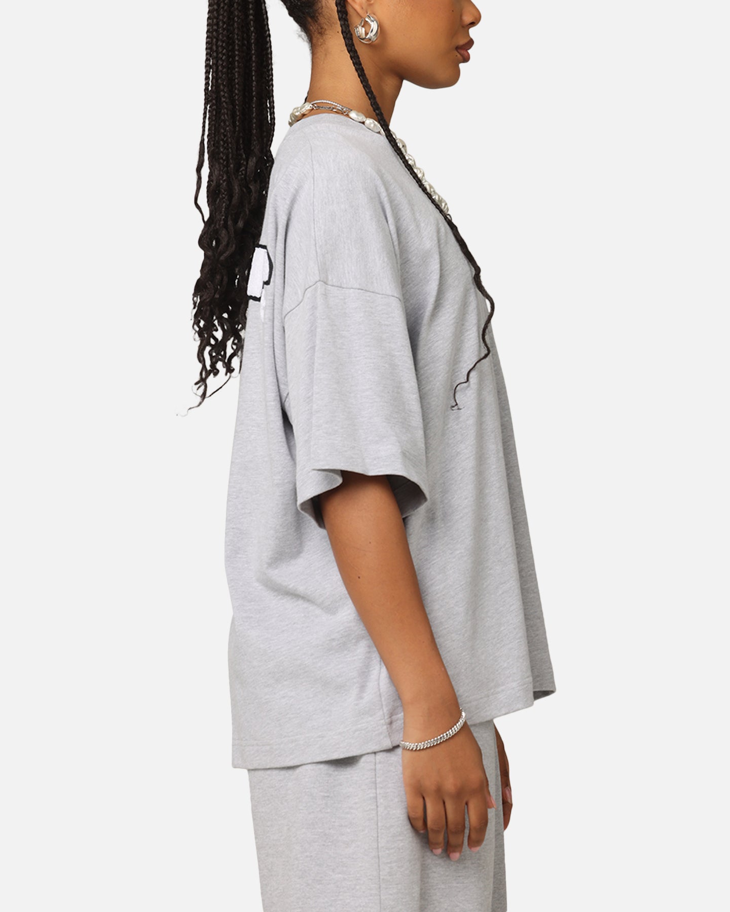 Loiter Premium Essentials Boxy T-Shirt Grey Marle