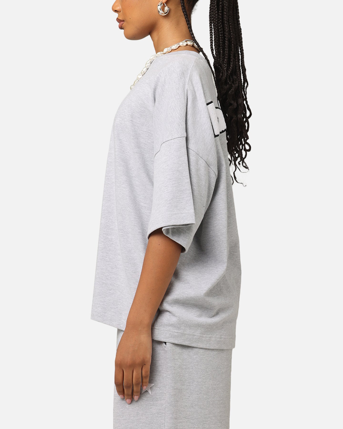 Loiter Premium Essentials Boxy T-Shirt Grey Marle