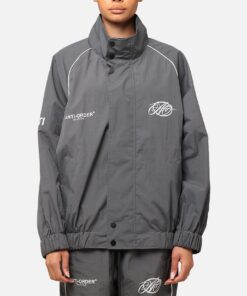 The Anti Order Track Club Windbreaker Jacket Dark Grey/Grey