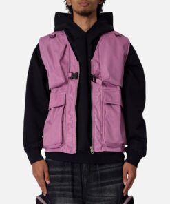 MNML Nylon Utility Vest Pink