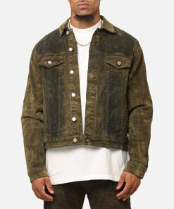 MNML SL3 Suede Jacket Olive/Black