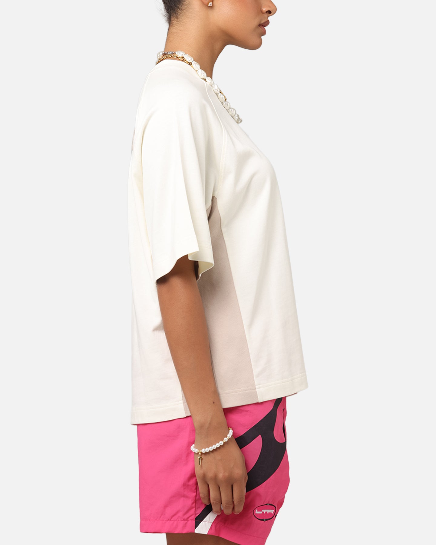 Loiter Daytona Panel T-Shirt White/Stone