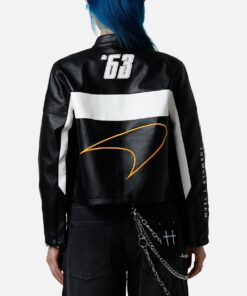 We Are The Wild Collective X Women's Mclaren 'Vegas Grad Prix 2024' Crop Racing Jacket Black