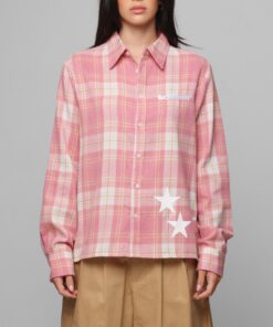 Loiter Solar Button Up Shirt Red Check