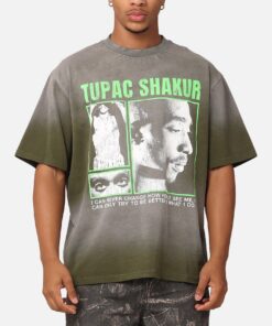 Tupac Never Change Sunfade T-Shirt Black Wash