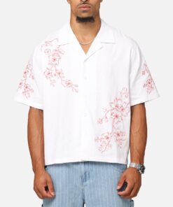 Carre Blossom Button Up Shirt White/Red