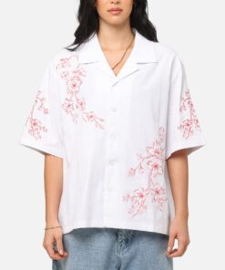 Carre Blossom Button Up Shirt White/Red