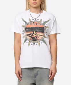 Alice In Chains Flames Vintage T-Shirt White Vintage