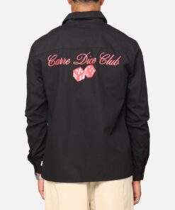 Carre Dice Club Long Sleeve Button Up Shirt Black