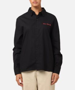 Carre Dice Club Long Sleeve Button Up Shirt Black