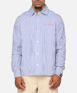Carre Dice Club Long Sleeve Button Up Shirt Pinstripe