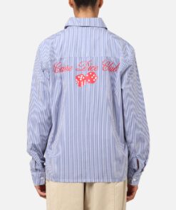 Carre Dice Club Long Sleeve Button Up Shirt Pinstripe