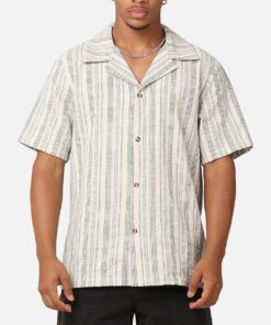 XXIII Merida Stripe Button Up Shirt Cream/Blue