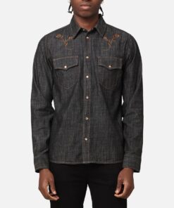 Saint Morta Rodeo Long Sleeve Denim Shirt Black