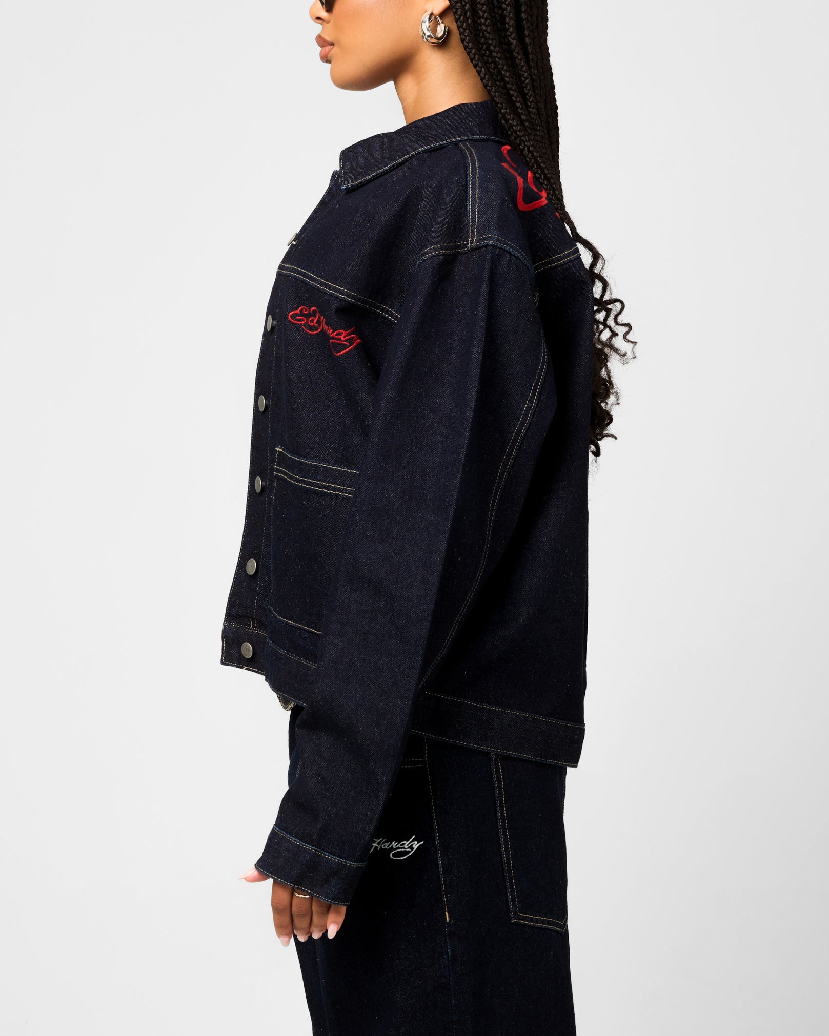 Ed Hardy Coach Denim Jacket Raw Indigo