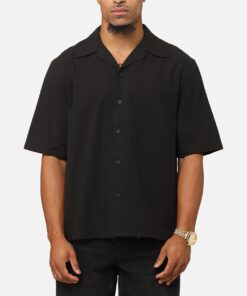 Saint Morta Textured Short Sleeve Shirt Black