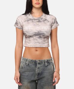 XXIII Women's Boiler Room Crop T-Shirt Desert Camo