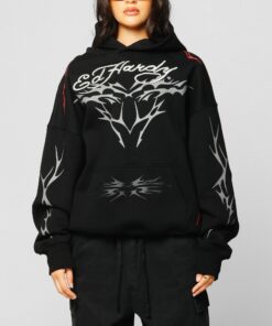 Ed Hardy Electric Hoodie Black