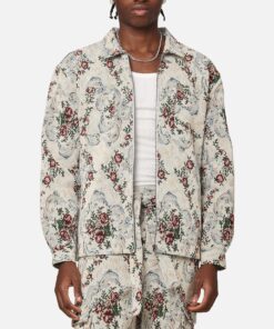 XXIII Floral Jacquard Jacket White Antique
