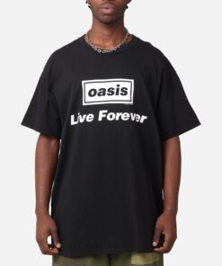 Oasis Live Forever T-Shirt Black