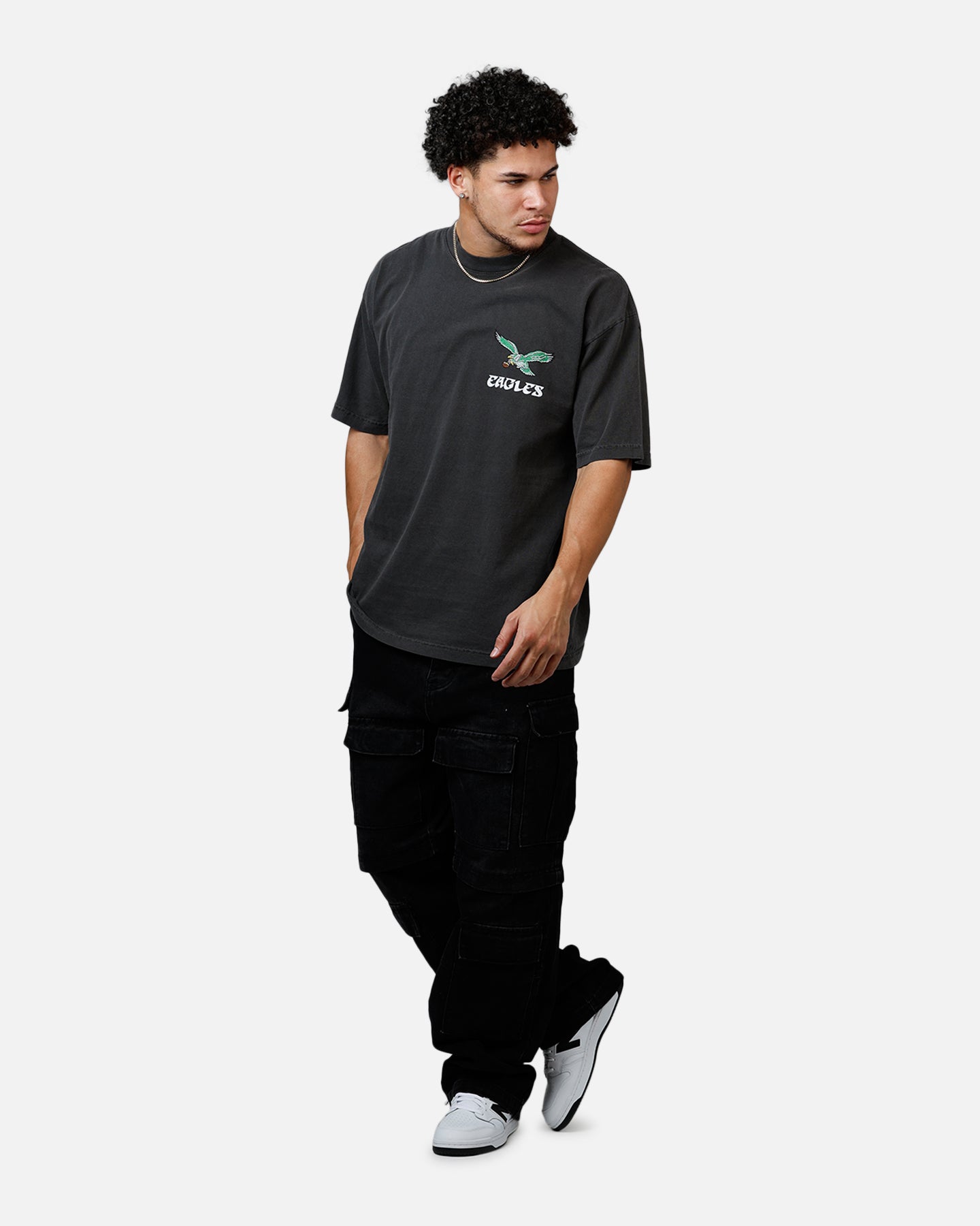 Mitchell & Ness Philadelphia Eagles Alter Ego Vintage T-Shirt Faded Black