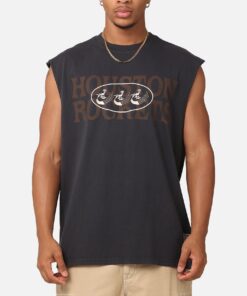 Mitchell & Ness Houston Rockets Triad Muscle T-Shirt Faded Black
