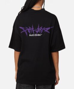 The Anti Order Metal Mock Neck T-Shirt Black
