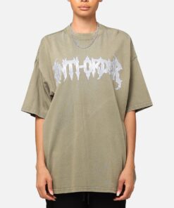 The Anti Order New Dawn Mock Neck T-Shirt Vintage Khaki