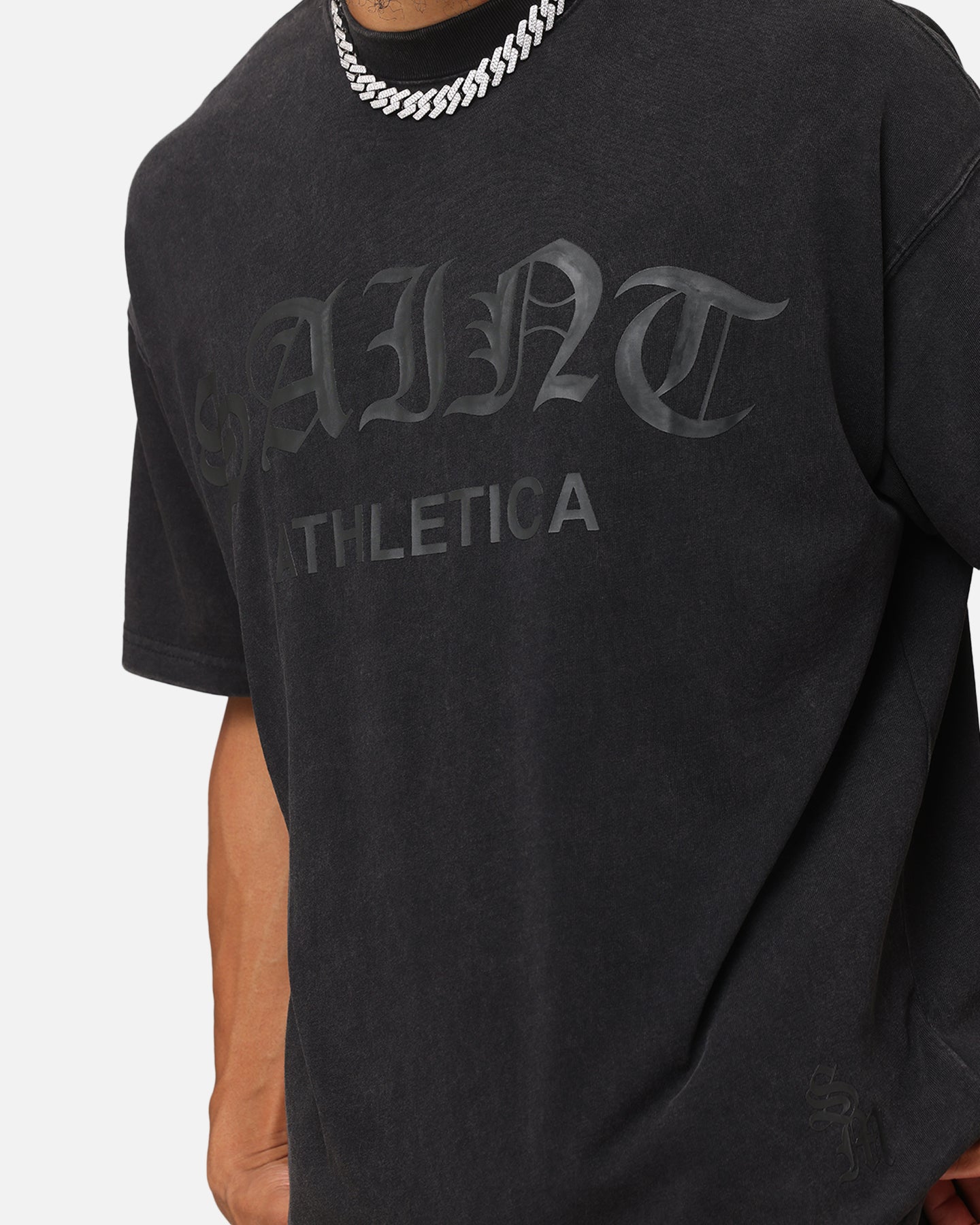 Saint Morta Saint Athletica Boxy T-Shirt Vintage Black