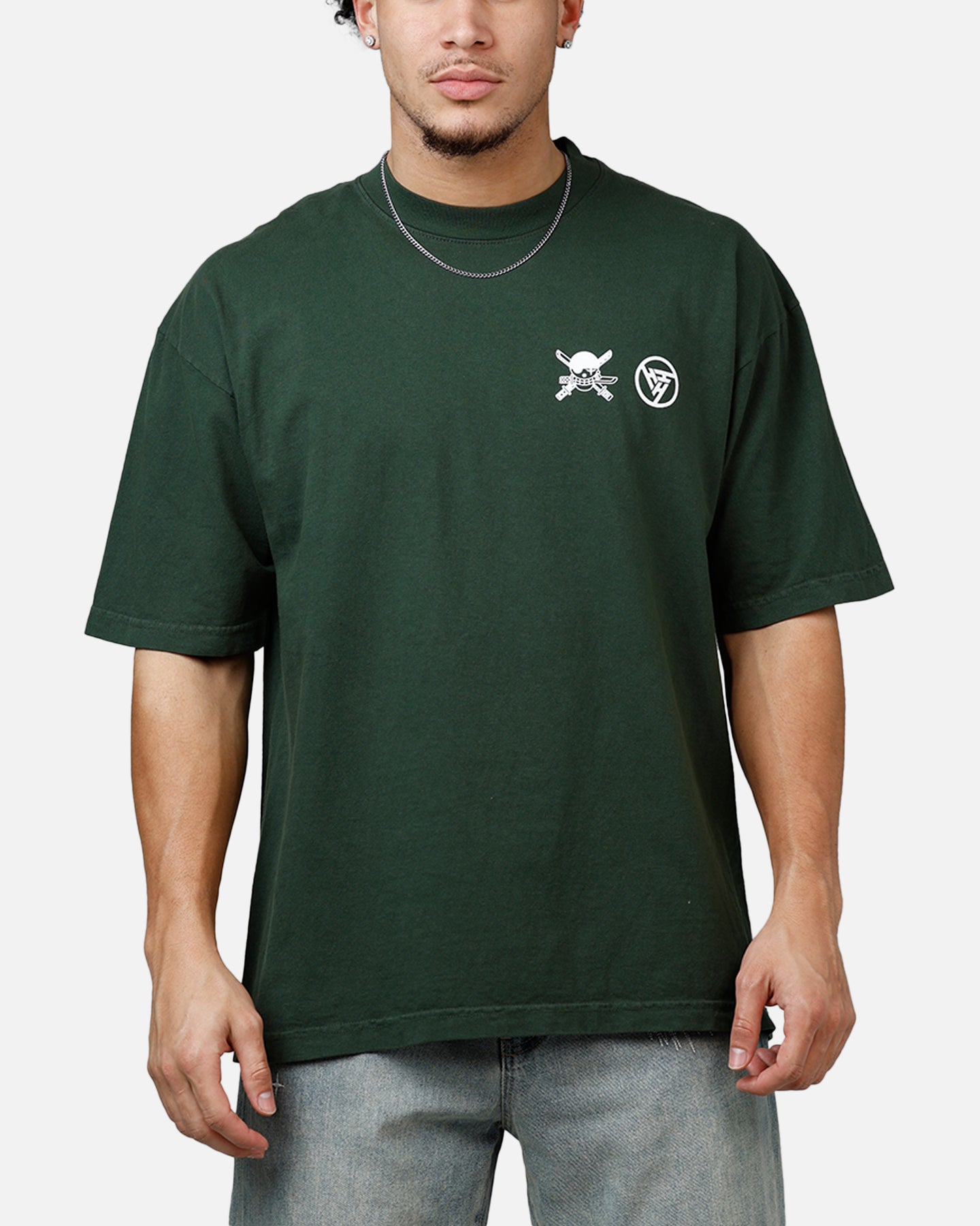 Hypland X One Piece Zoro Flame T-Shirt Green