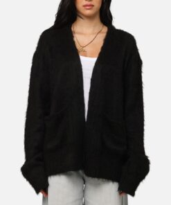 XXIII Fuzzy Cardigan Black