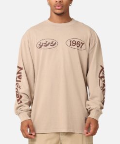 Mitchell & Ness Houston Rockets Tag Long Sleeve T-Shirt Khaki