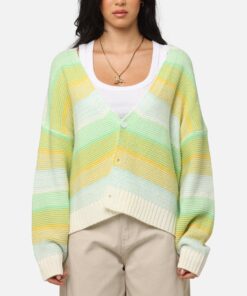 XXIII Striped Cardigan Green/Blue/Yellow