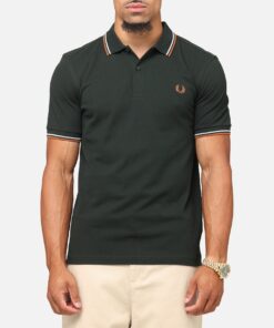 Fred Perry Twin Tipped Polo Shirt Green/Silver