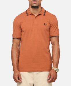 Fred Perry Twin Tipped Polo Shirt Orange/Black