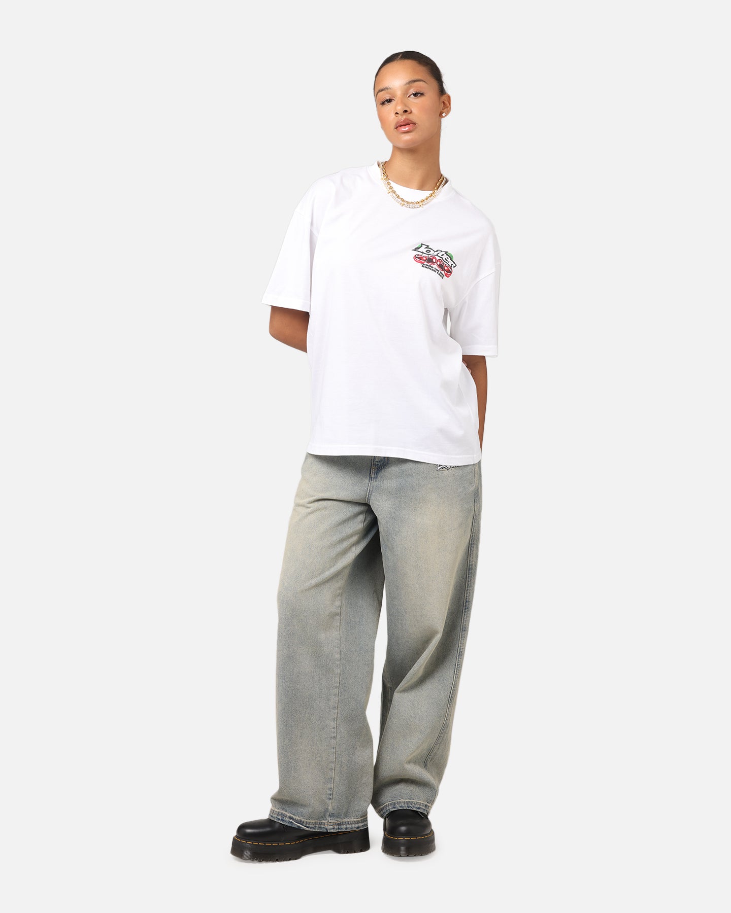 Loiter Cherry Pick Drop T-Shirt White