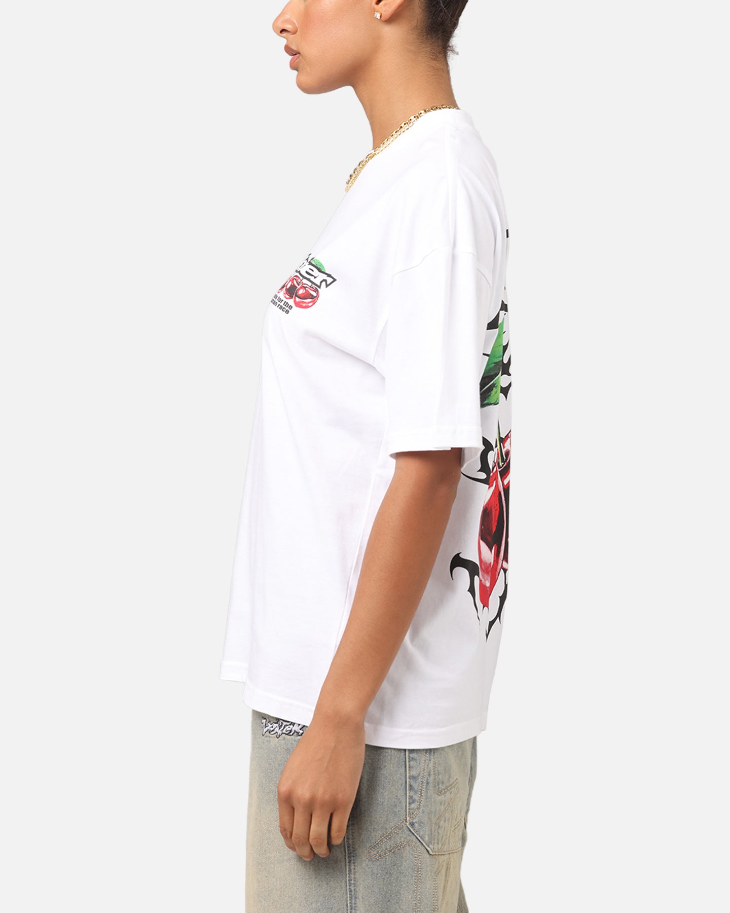 Loiter Cherry Pick Drop T-Shirt White