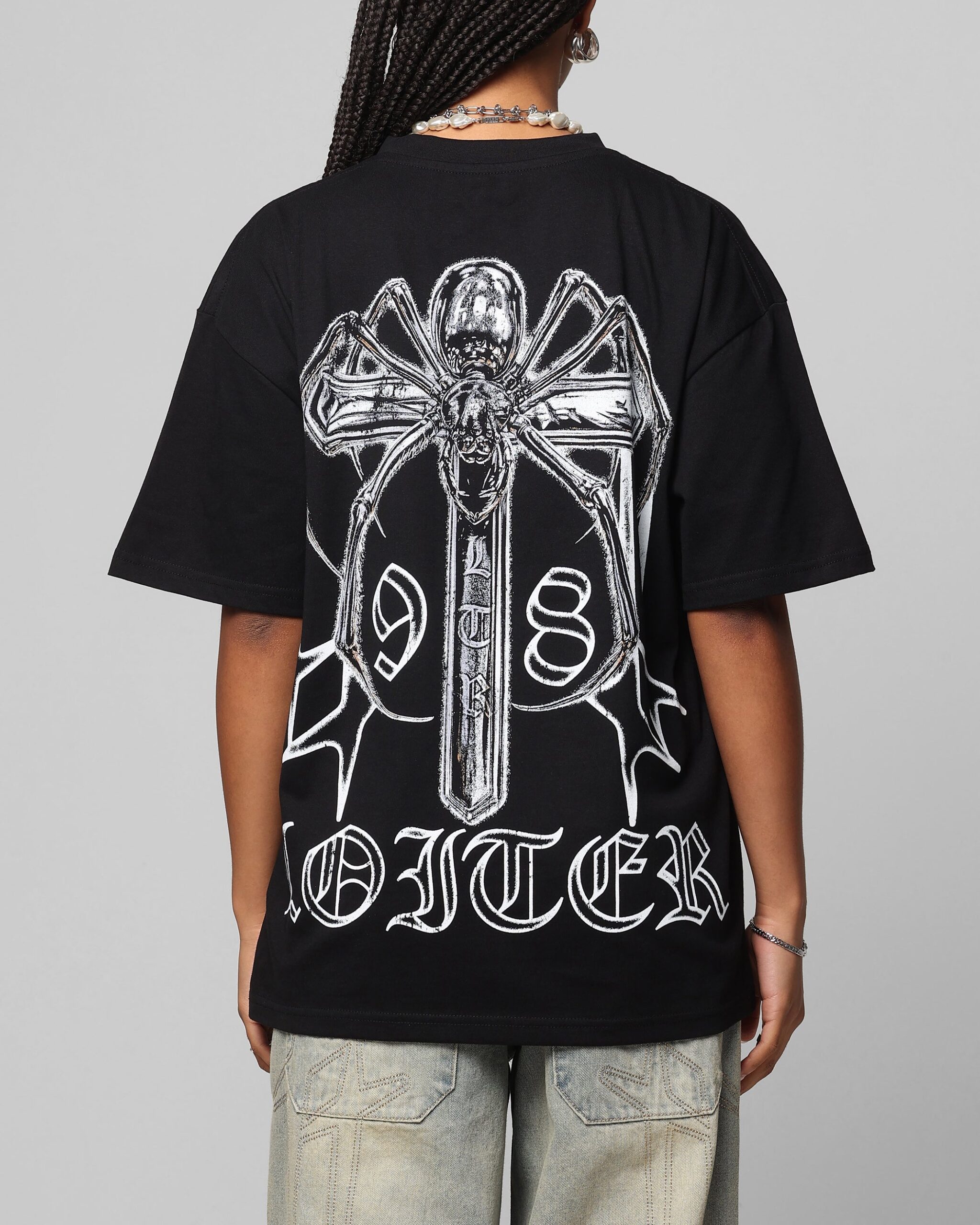 Loiter Chrome Spider T-Shirt Black
