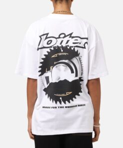 Loiter Saw Blade Drop T-Shirt White