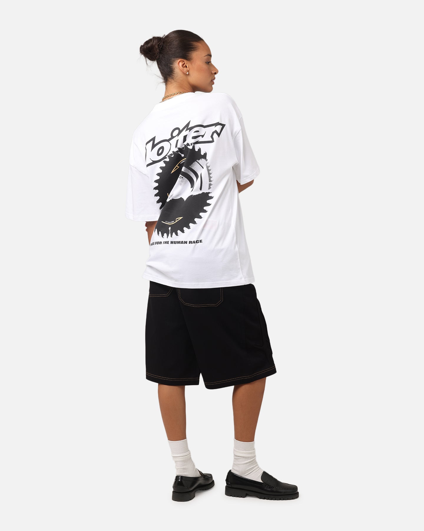 Loiter Saw Blade Drop T-Shirt White