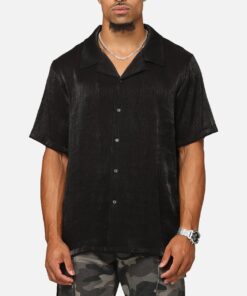 XXIII Diamond Button Up Shirt Black