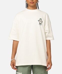 Carre Royal Patch Mock Neck T-Shirt Off White