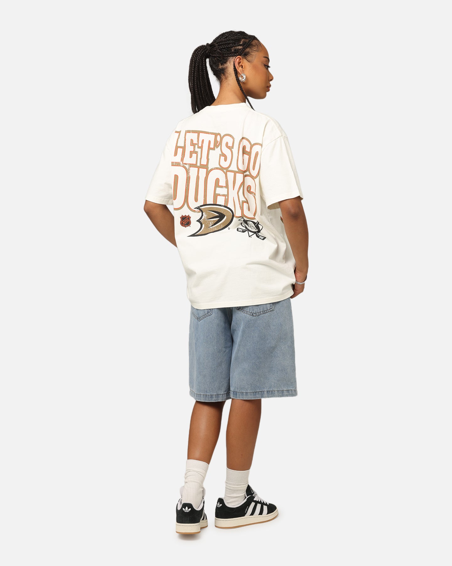Culture Kings Anaheim Ducks Lets Go Ducks Heavy T-Shirt Off White