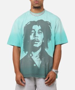 Bob Marley Bob Hem Vintage T-Shirt Washed Blue