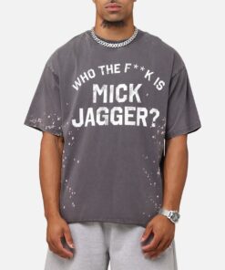 The Rolling Stones Who The F Is Mick T-Shirt Washed Black