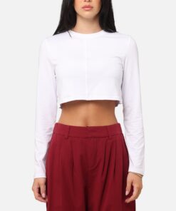 XXIII Women's Serene Long Sleeve Crop T-Shirt White