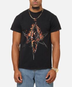 Bring Me The Horizon On Fire T-Shirt Black Vintage
